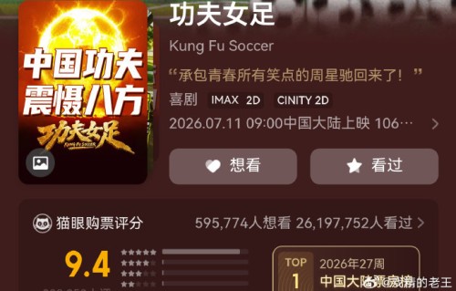 周星驰新片《功夫女足》豆瓣6.6分的原因是什么？