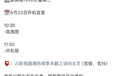 董璇周也演母女的新剧《潮热雨季未解之谜》何时播出？