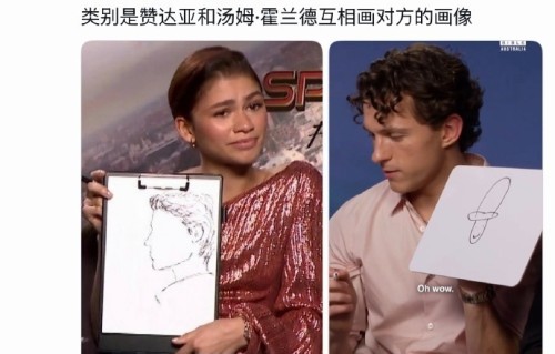 赞达亚夫妇抱狗狗受访松弛治愈！互画肖像，荷兰弟“潦草”作画被赞笨拙的真诚